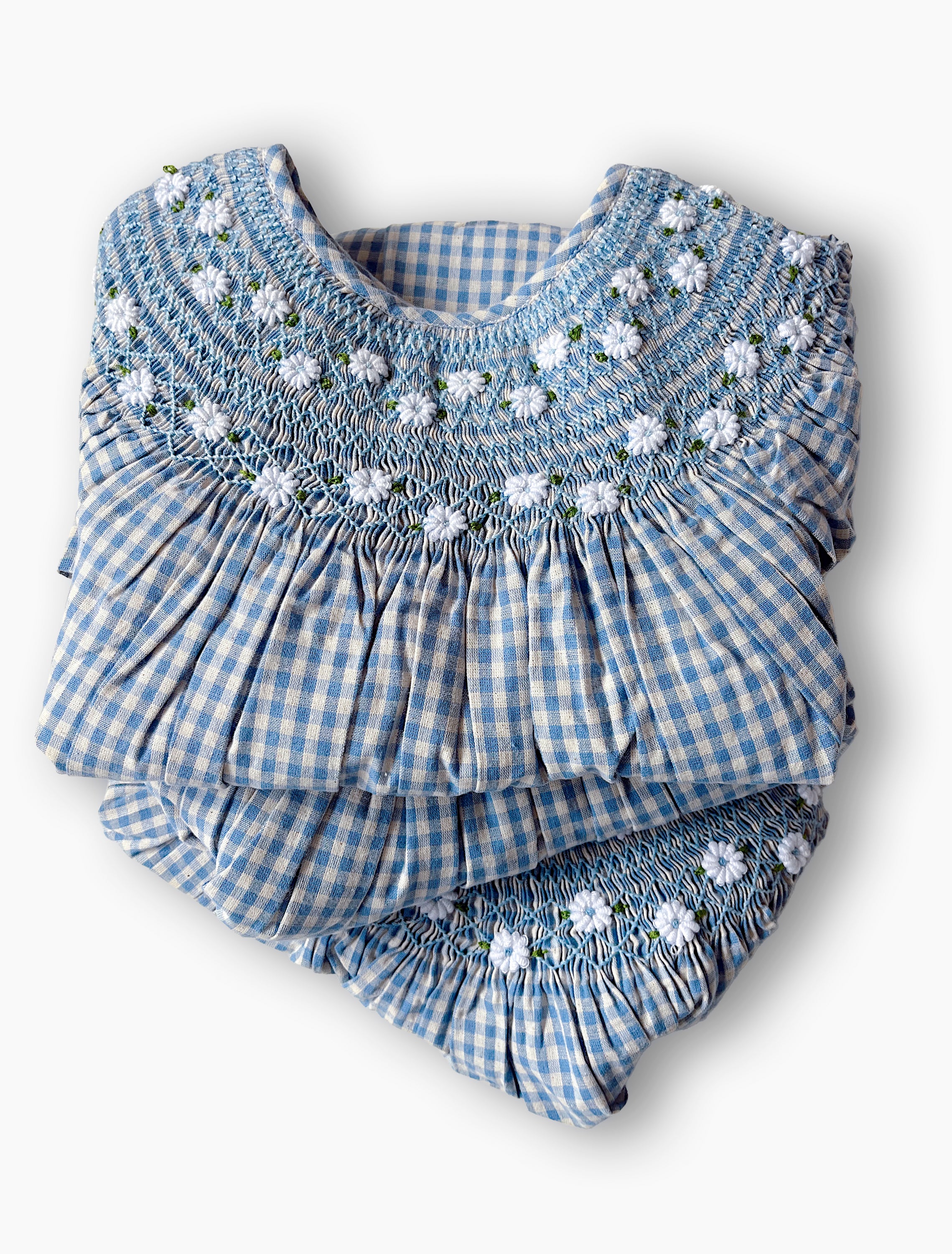 Celeste Dress  in Baby Blue Gingham - Image 10
