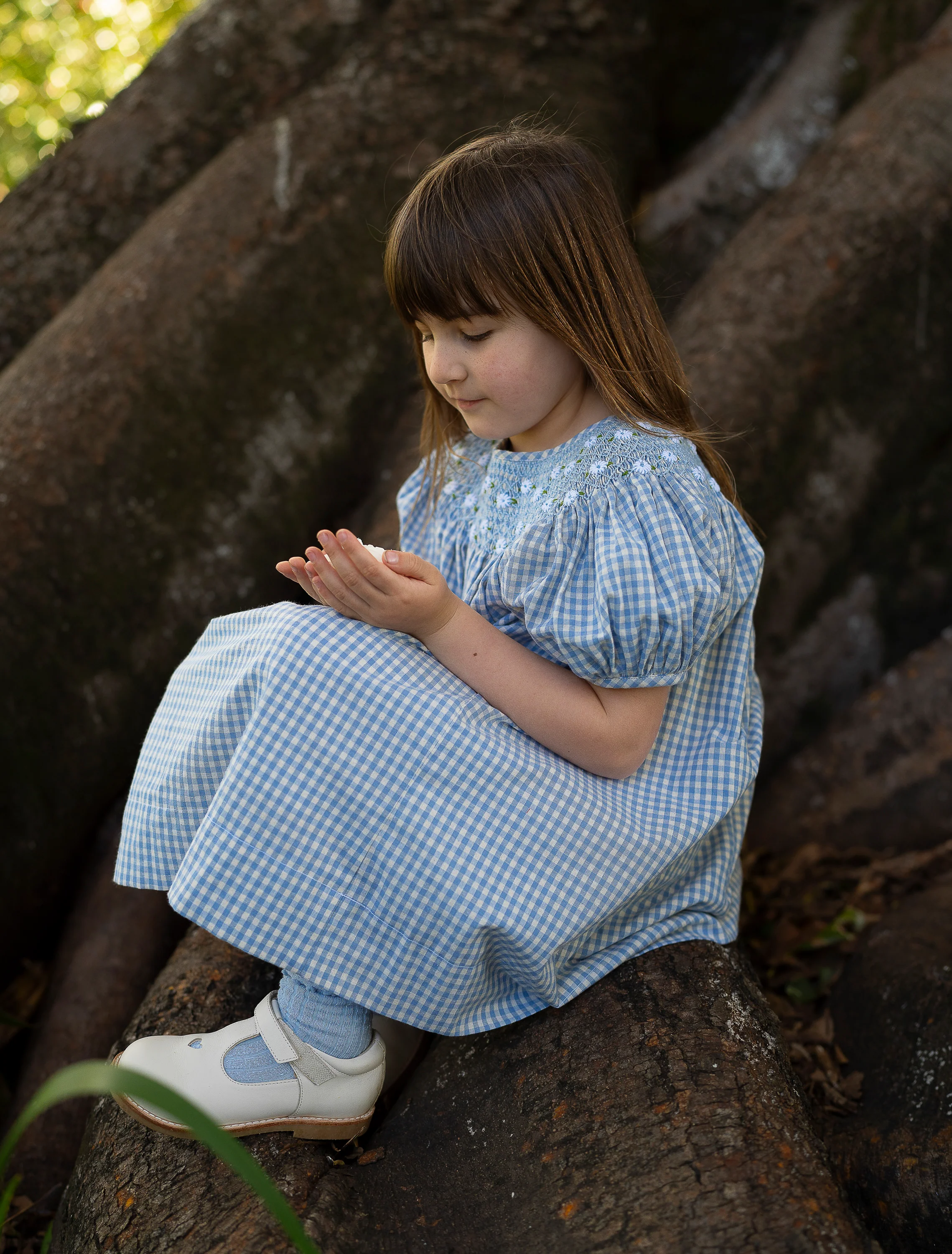 Celeste Dress  in Baby Blue Gingham - Image 7