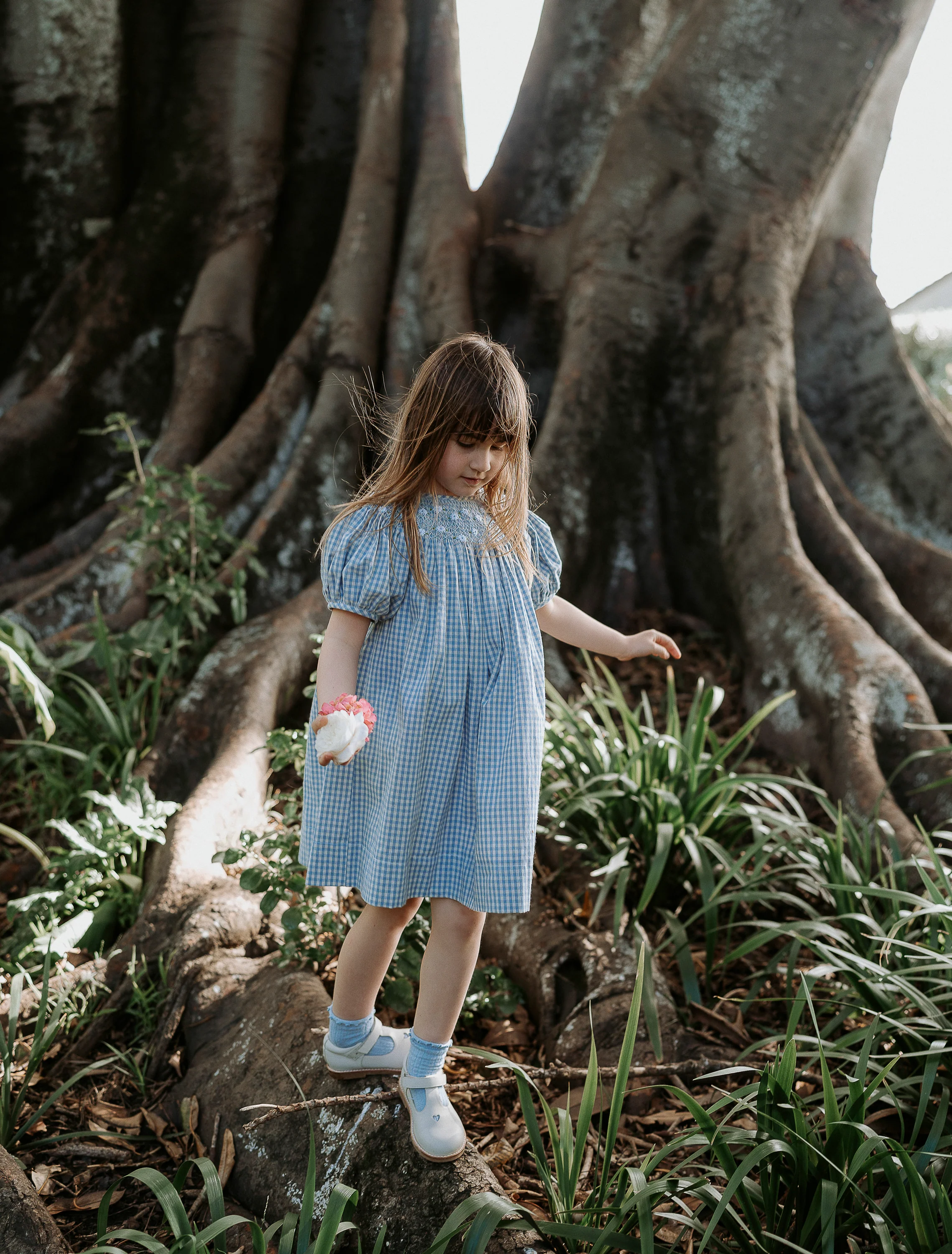 Celeste Dress  in Baby Blue Gingham - Image 8