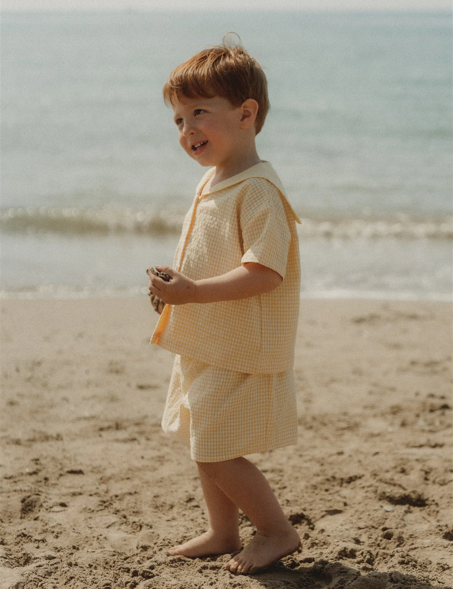 Clover Pajama Set in Buttercup Yellow Gingham - Image 3