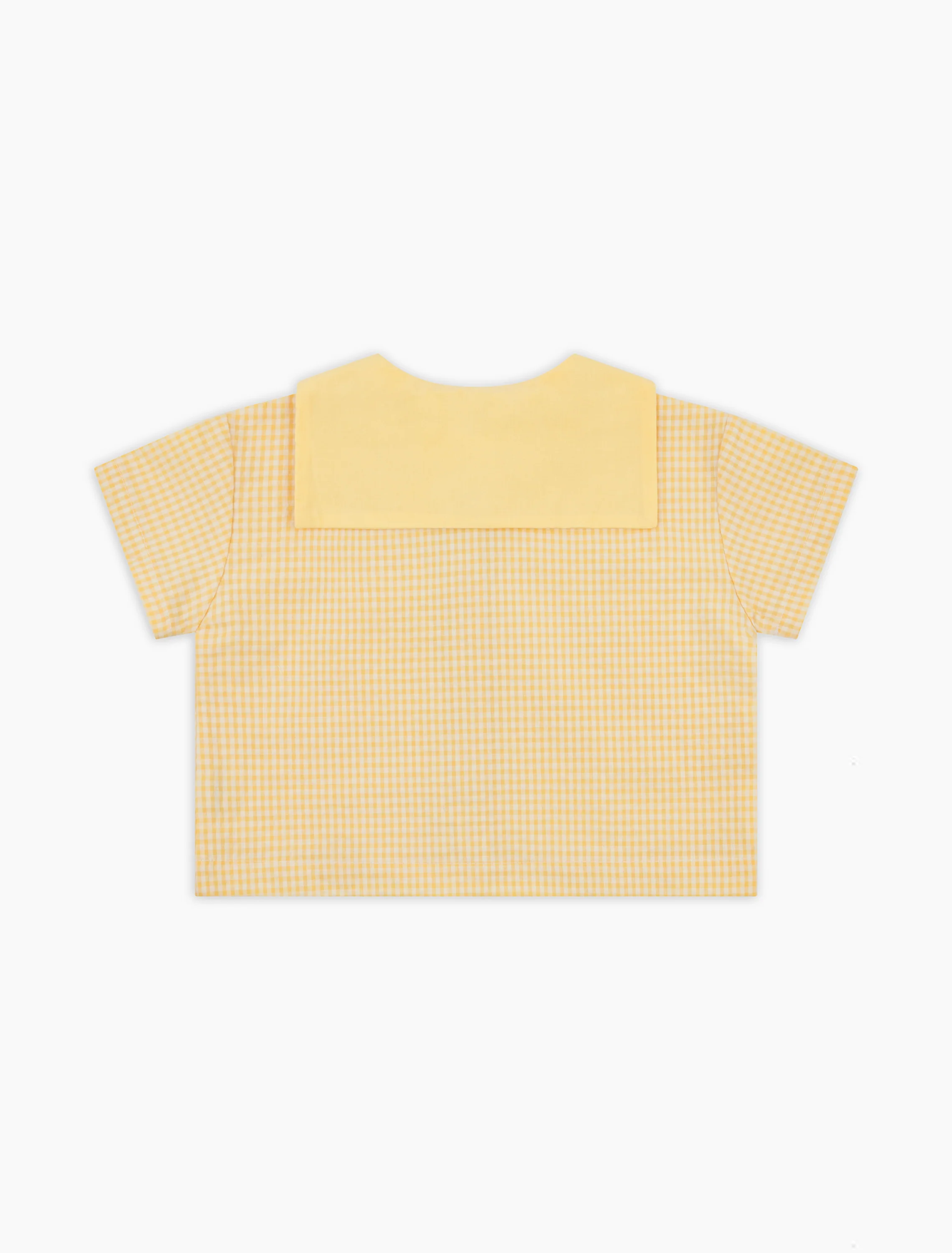 Clover Pajama Set in Buttercup Yellow Gingham - Image 6