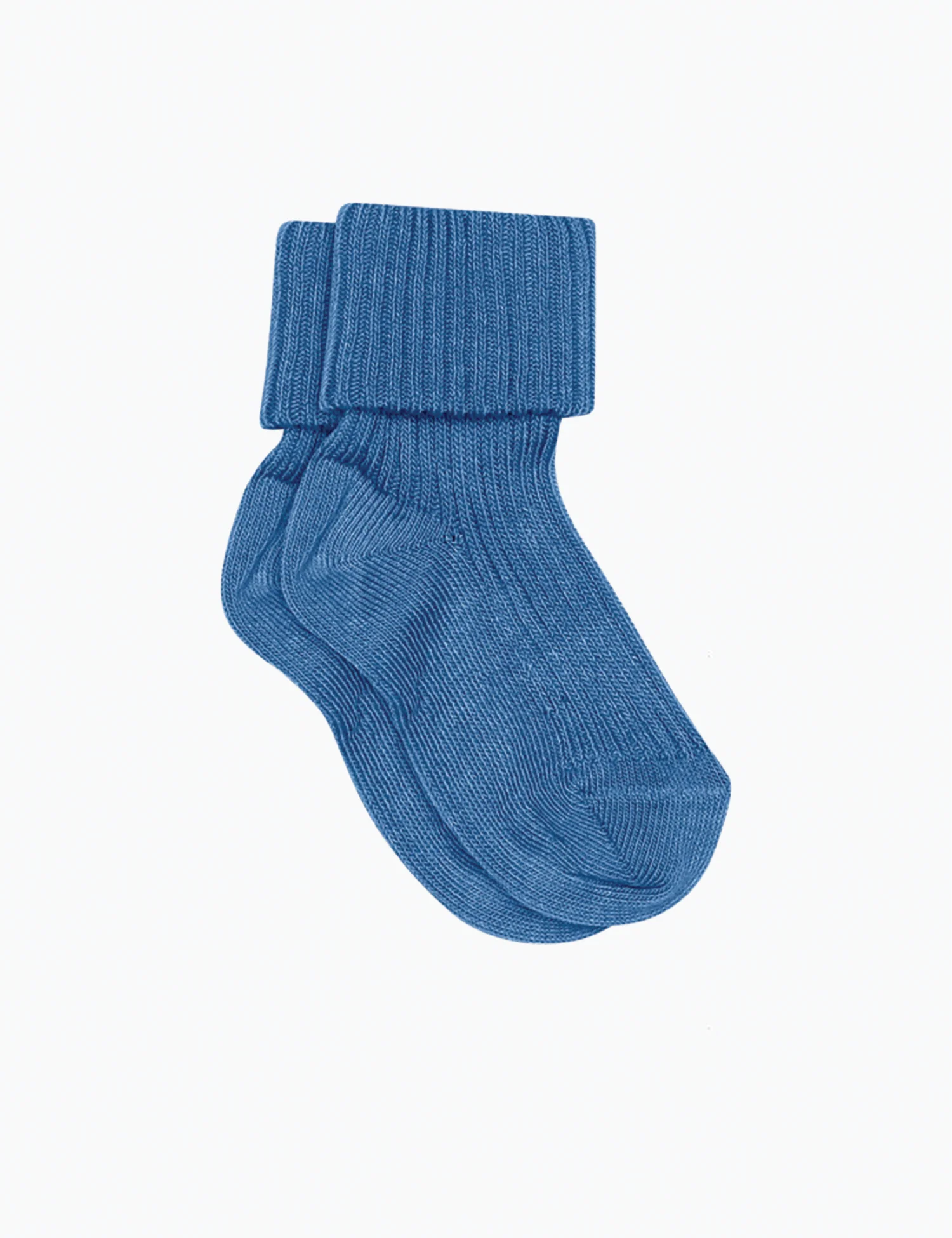 Cotton Rib Socks in High Tide
