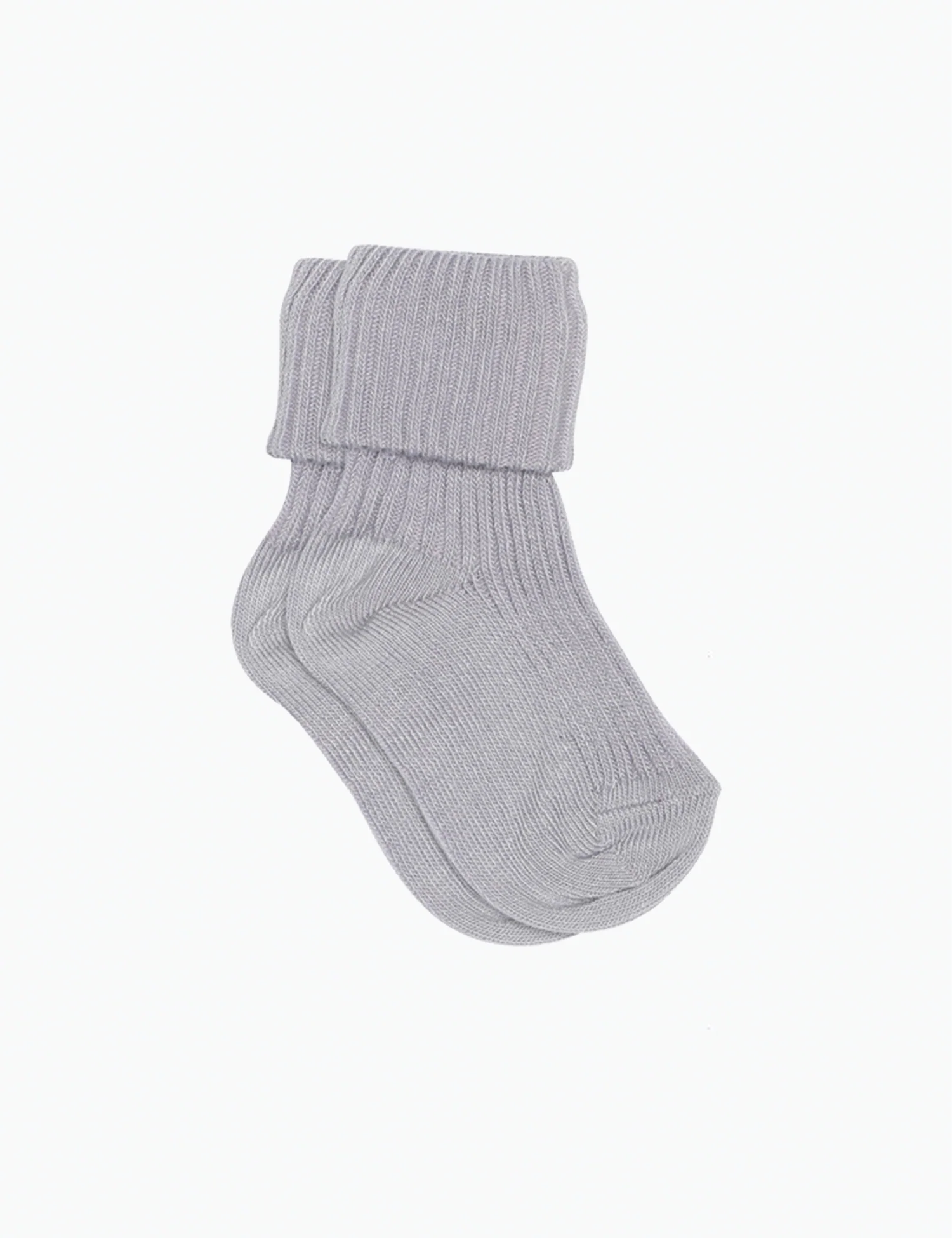 Cotton Rib Socks in Lavender Sky