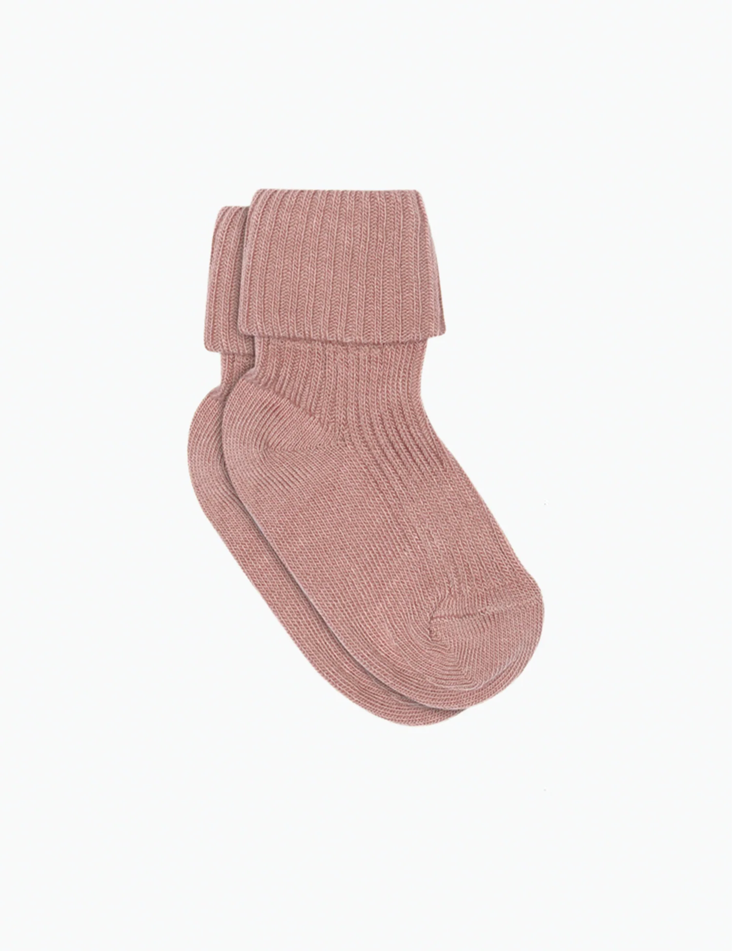 Cotton Rib Socks in Woodrose