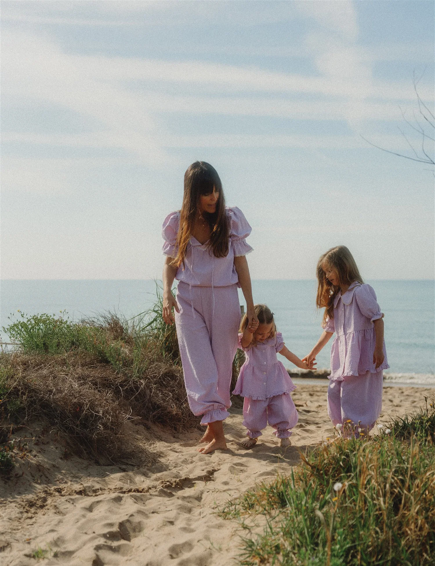 Daisy Pajama Set in Lavender Gingham - Image 6