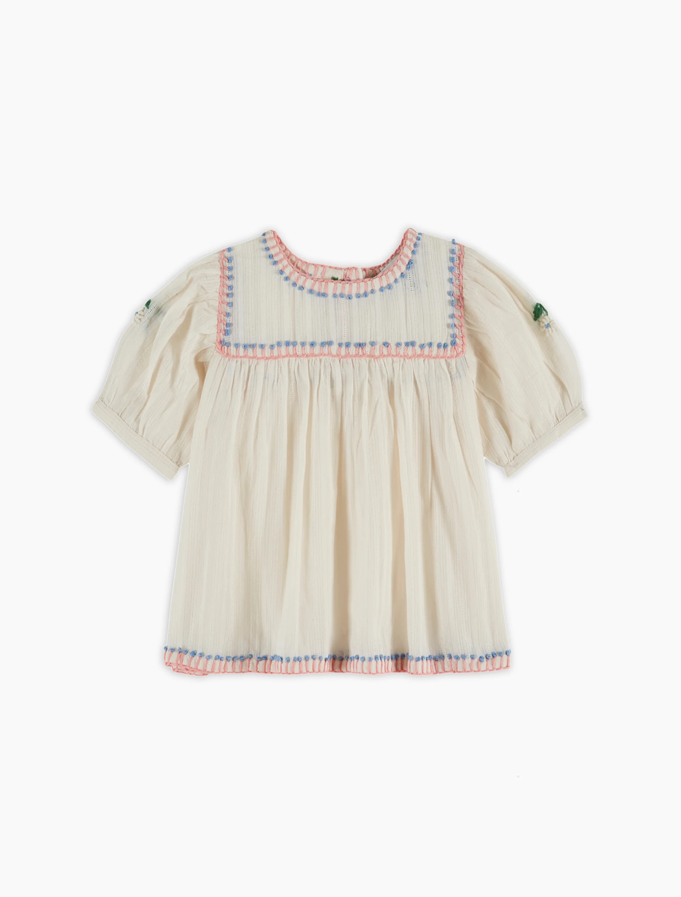 Embroidered Blouse in Creme