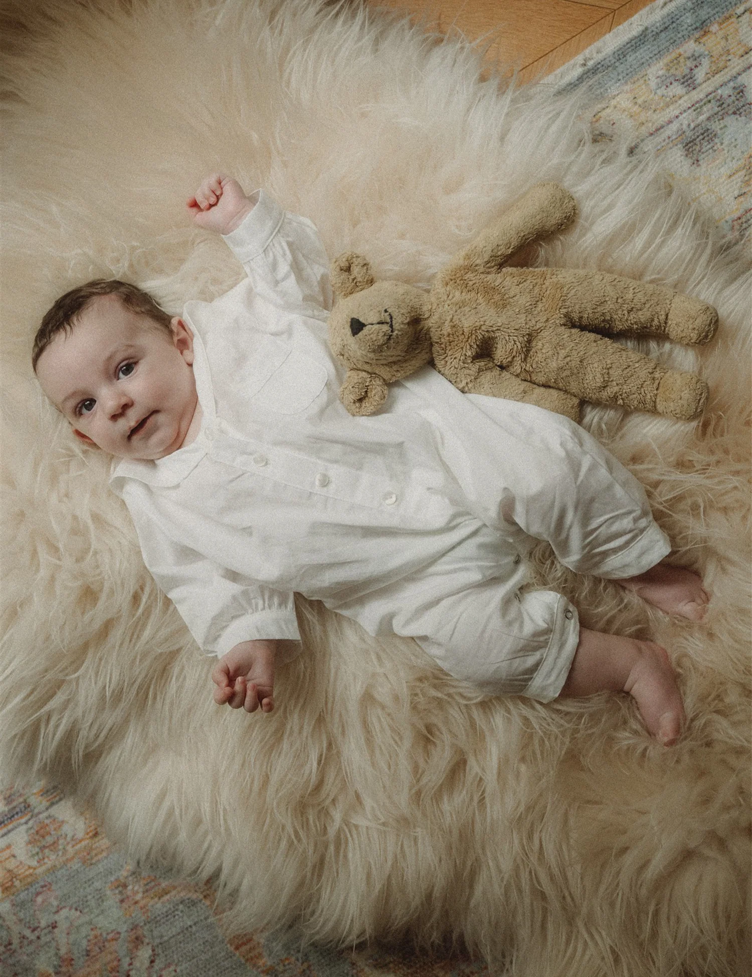 Fern Overall Pajama in Timeless White - Image 4