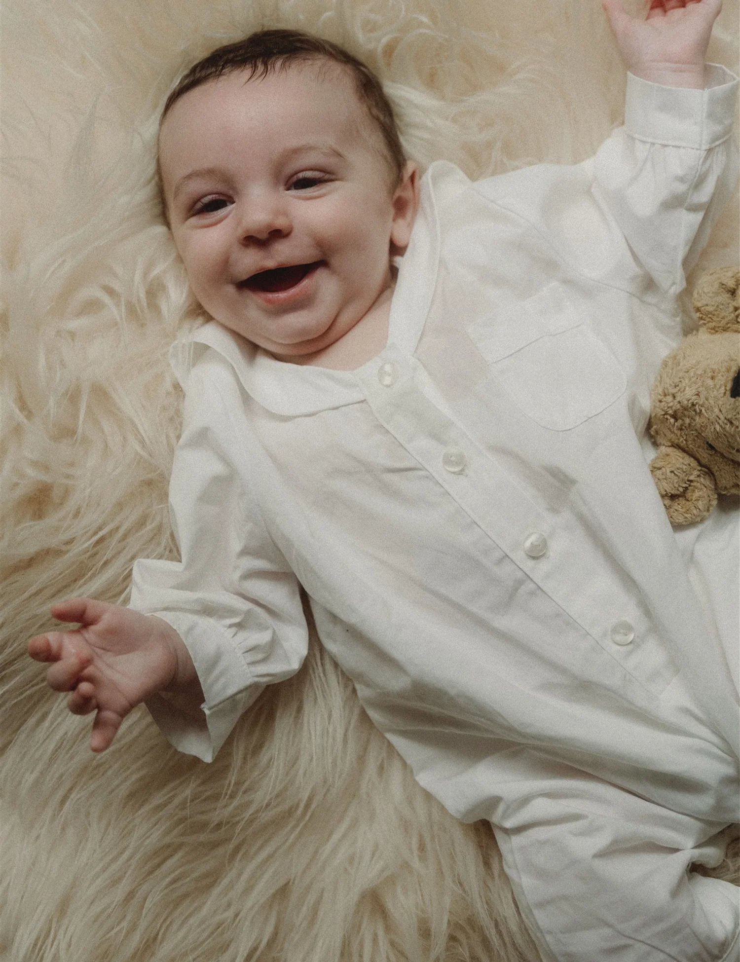 Fern Overall Pajama in Timeless White - Image 5