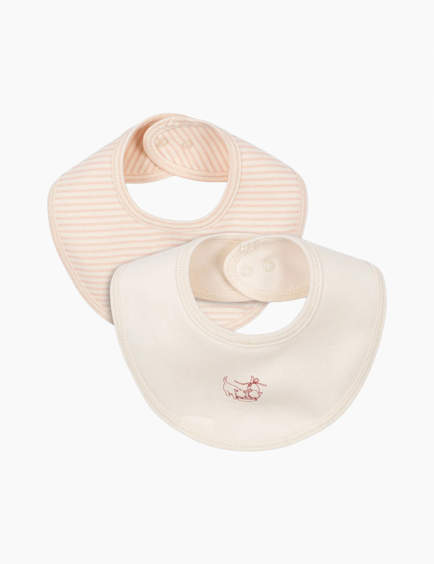 Fio Stripe 2 Pack Bibs in Blush Mix