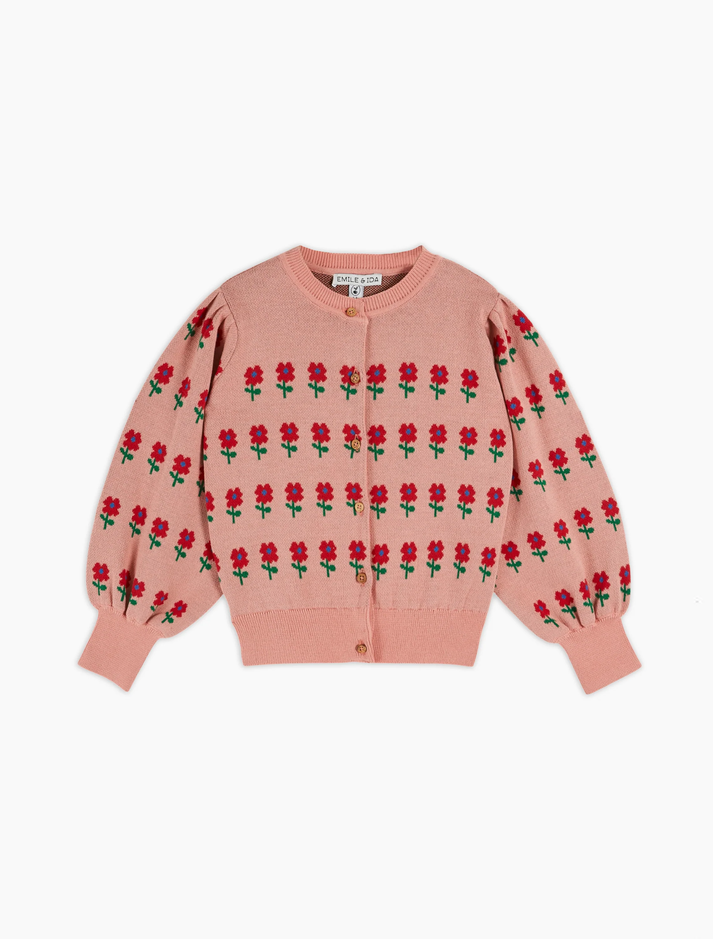 Flowers Cardigan in Blossom Flower Jacquard - Image 2