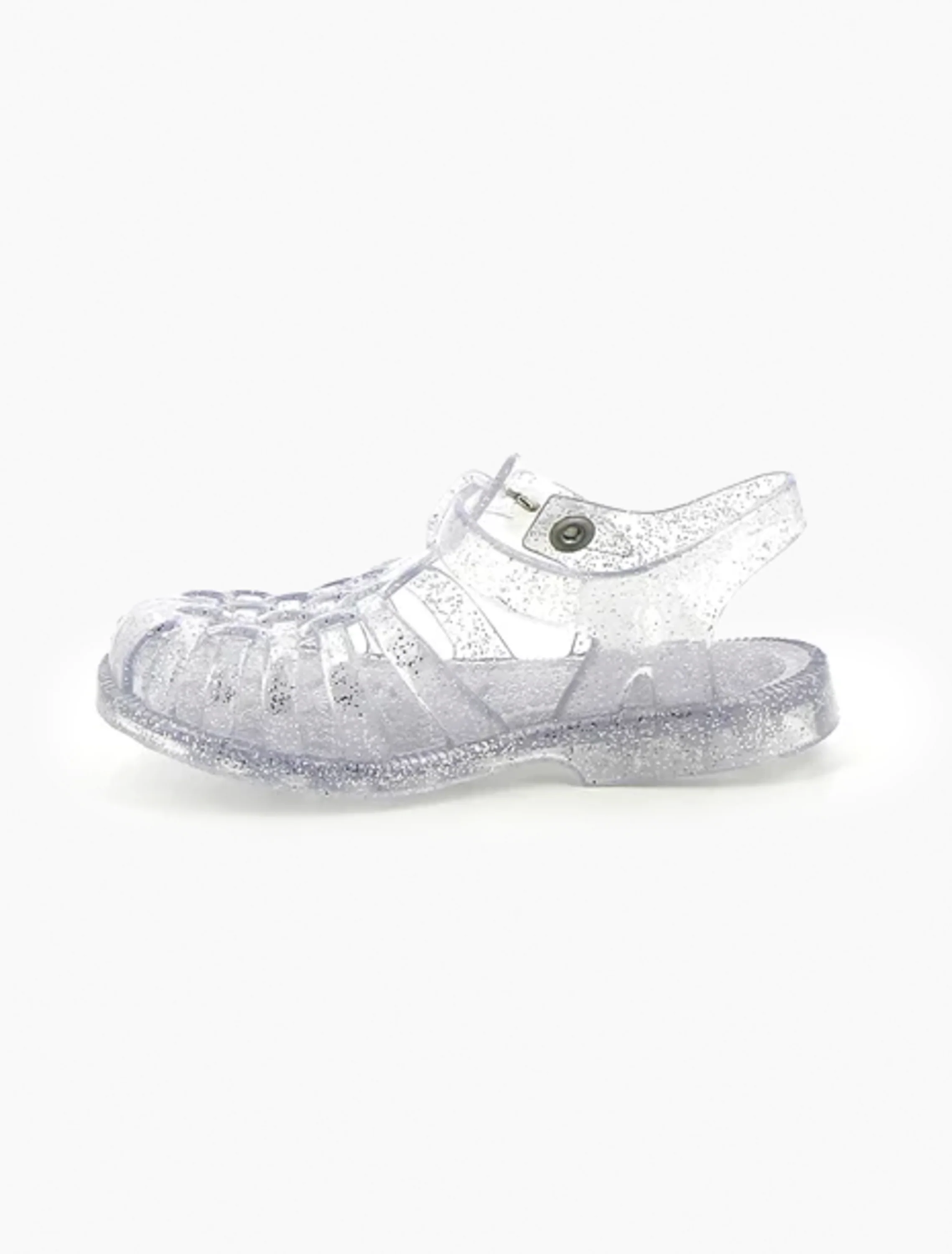 Sun Jelly Sandal in Silver Glitter - Image 4