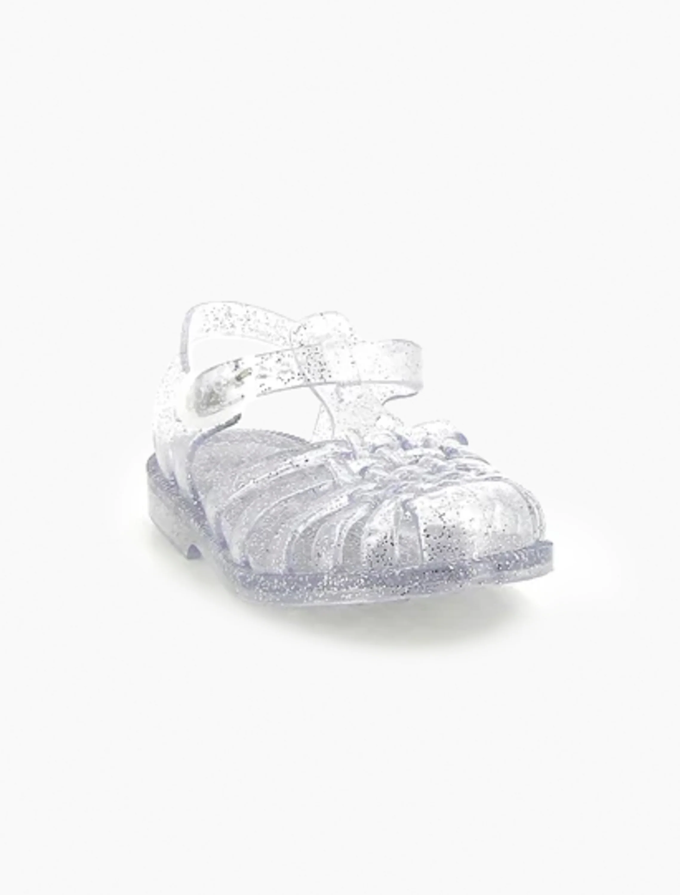 Sun Jelly Sandal in Silver Glitter - Image 5