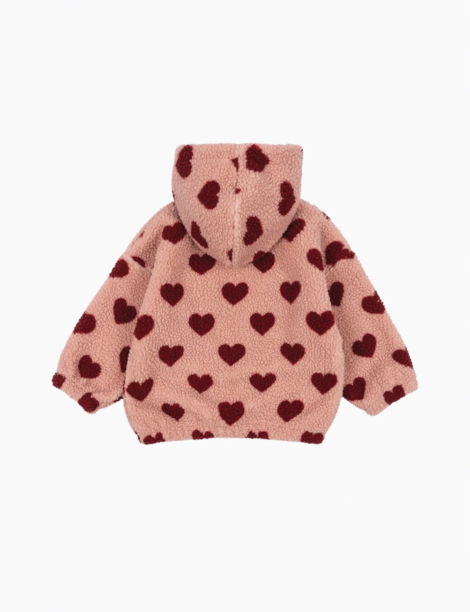 Jody Teddy Hoodie in Pink Hearts - Image 2