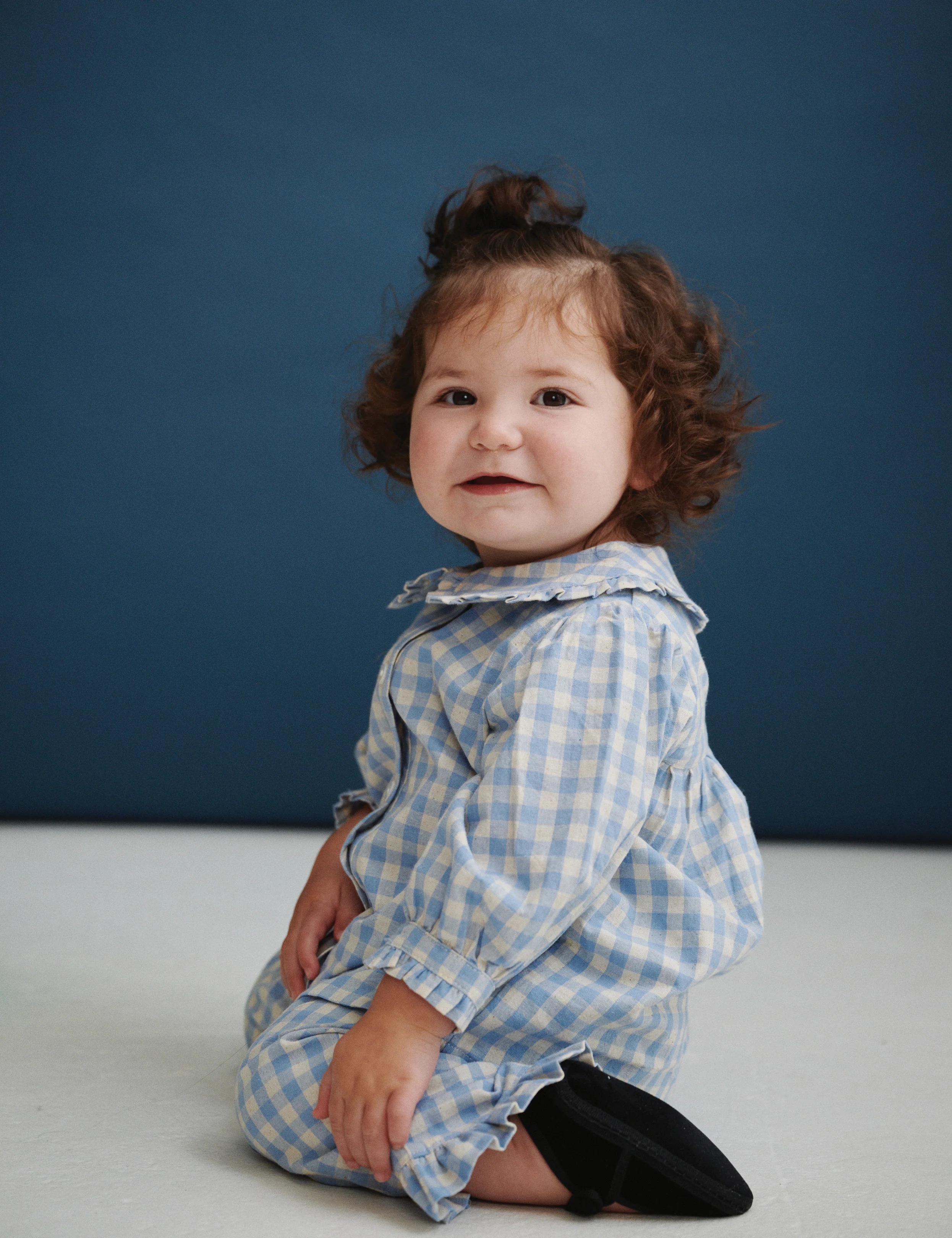 Joni Blouse in Bluebell Check - Image 3
