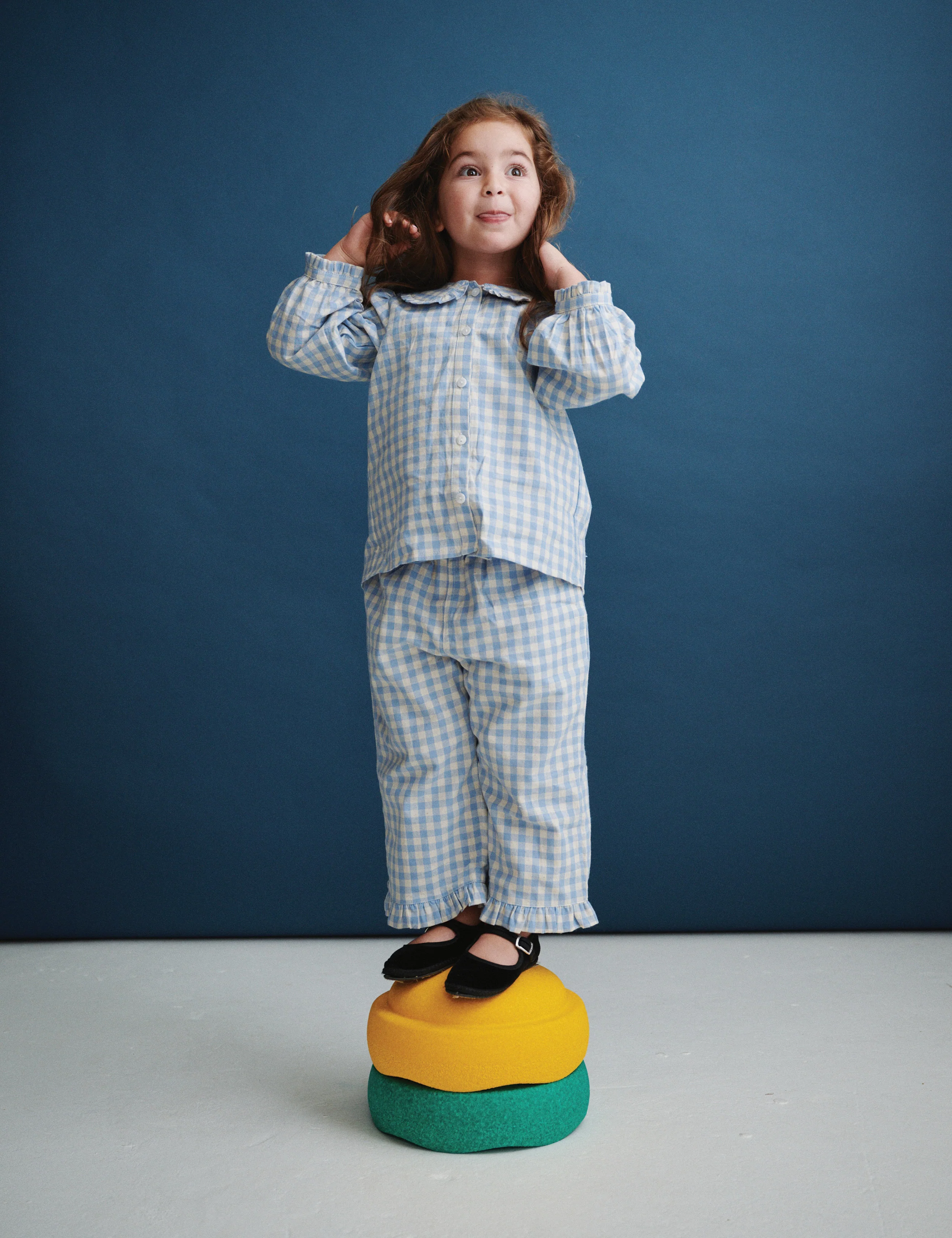 Joni Blouse in Bluebell Check - Image 4