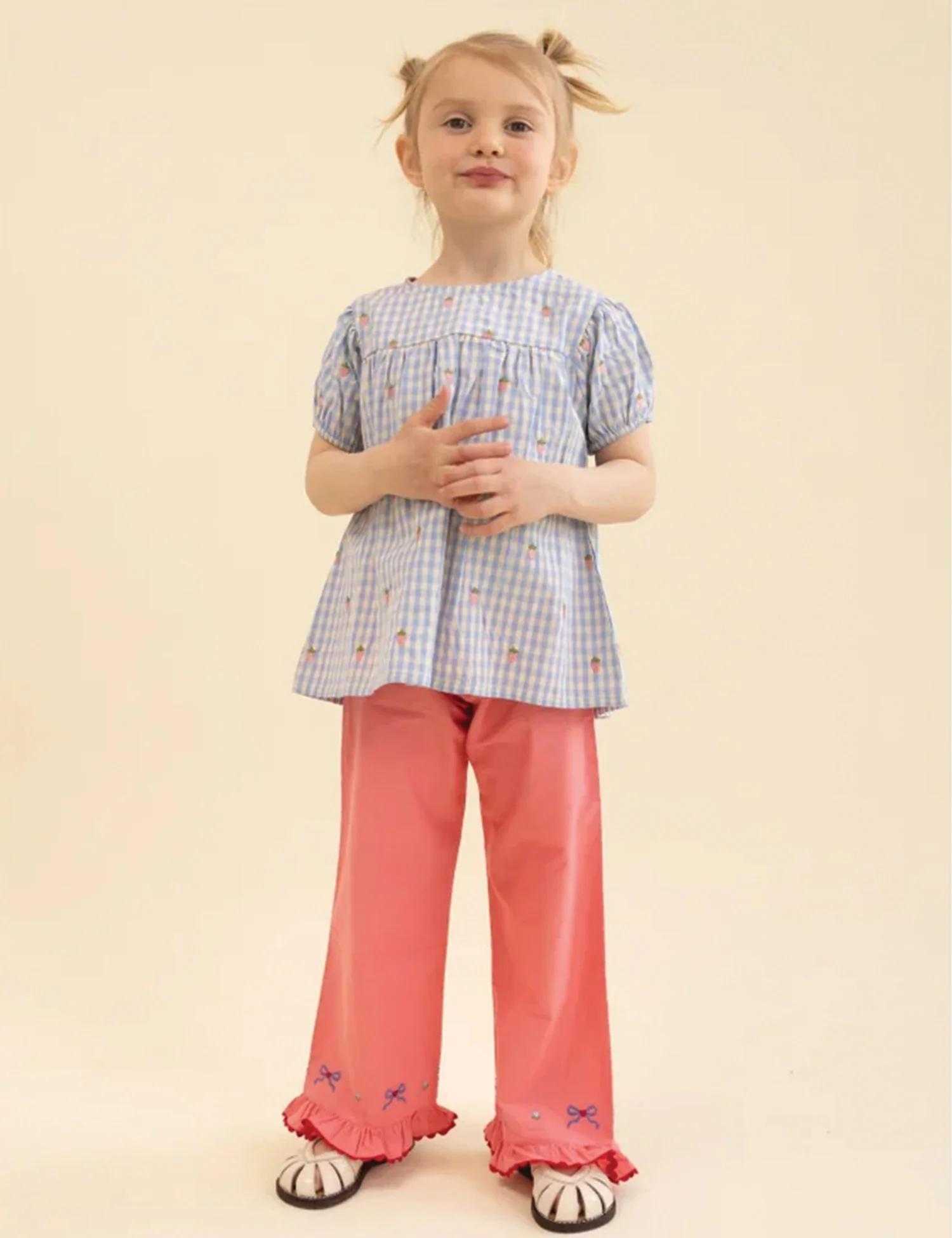 Mille Blouse in Sky Berry Gingham - Image 2