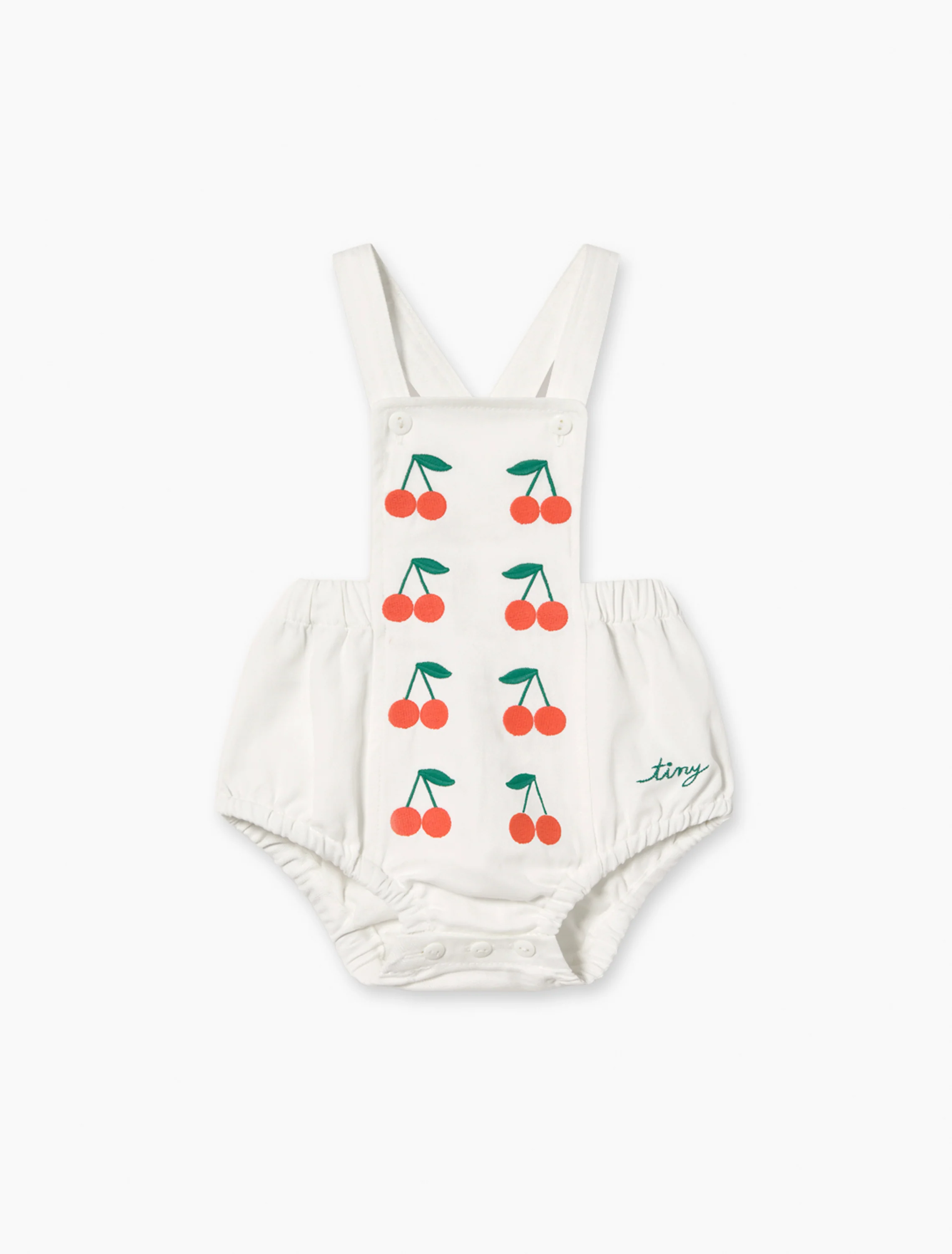 Mini Cherries Twill Body in Off-White