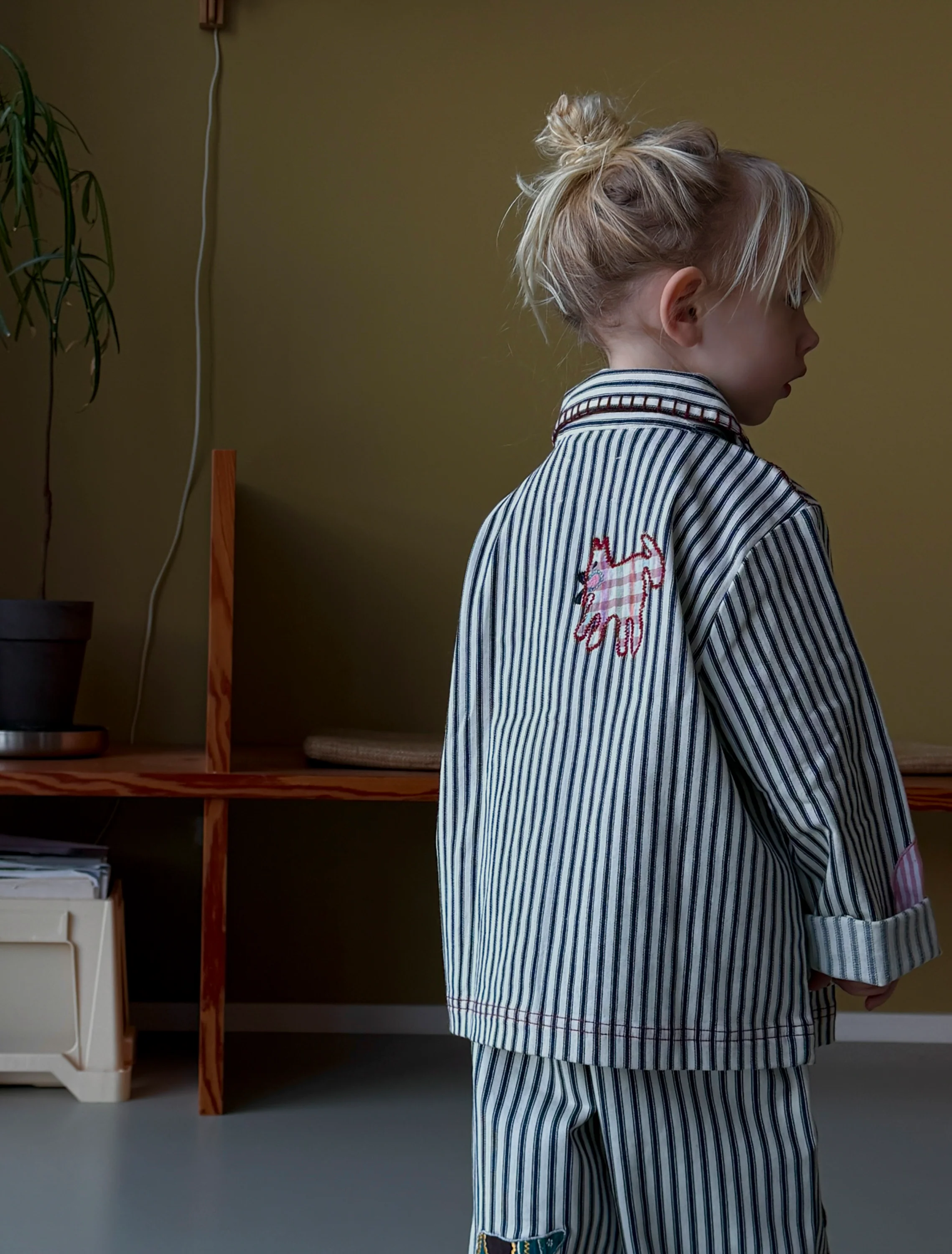 My Mini Jacket in Milk Stripe - Image 4