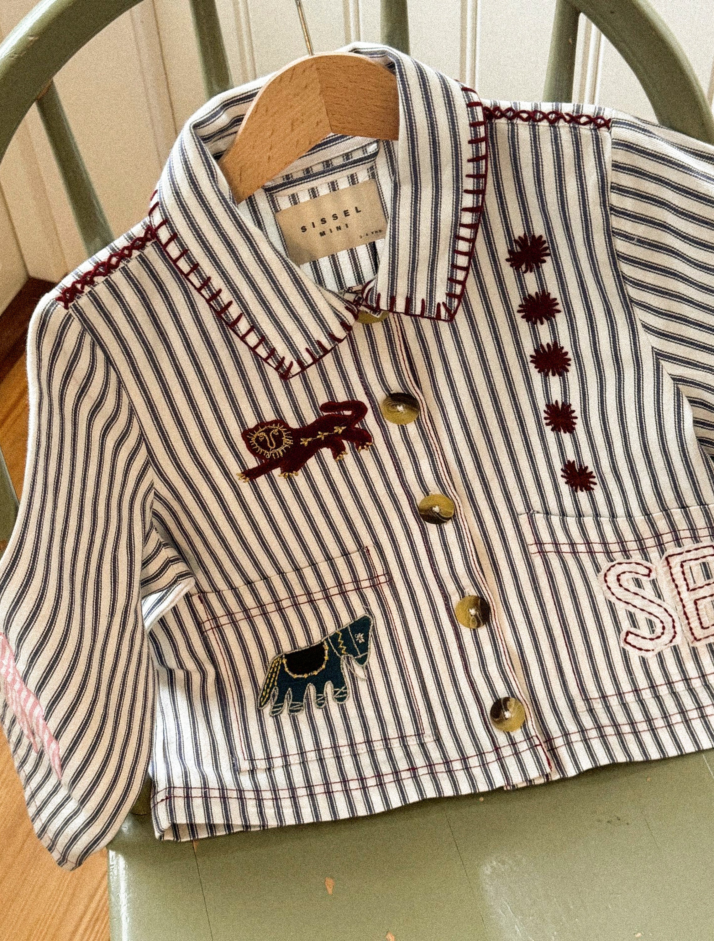 My Mini Jacket in Milk Stripe - Image 5