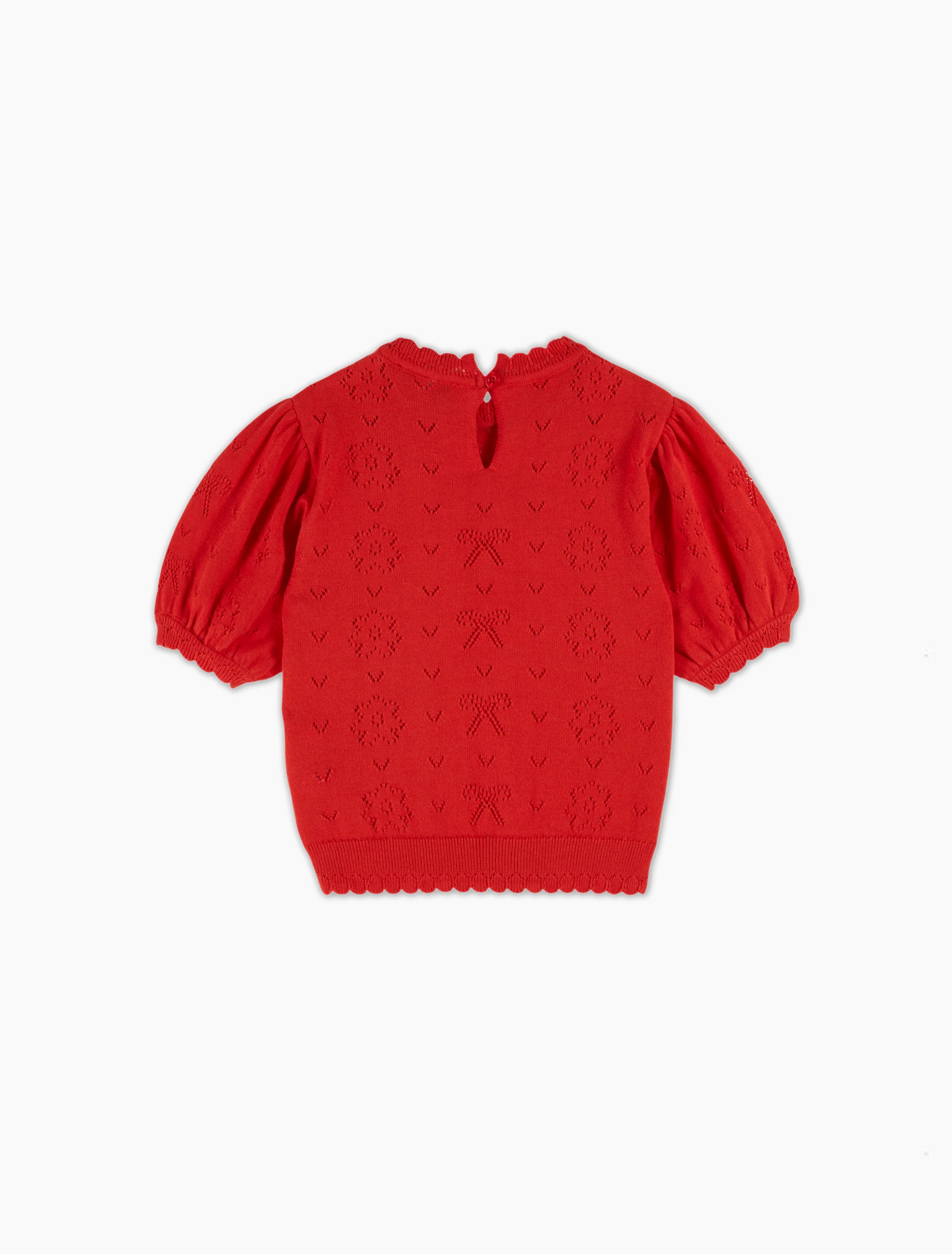 Openwork Pullover in Coquelicot - Image 2