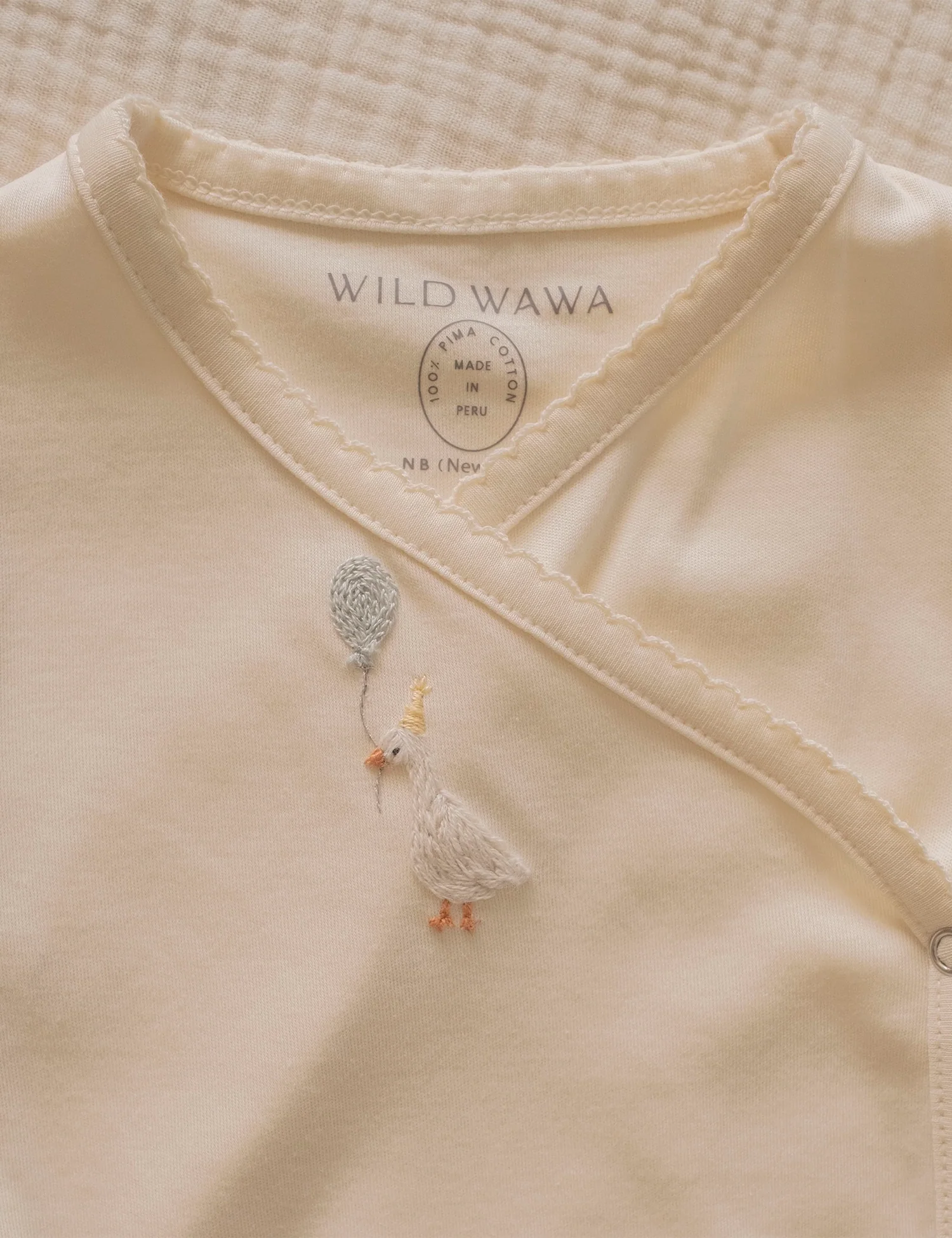 Pima Embroidered Bundle Set in Goose - Image 2