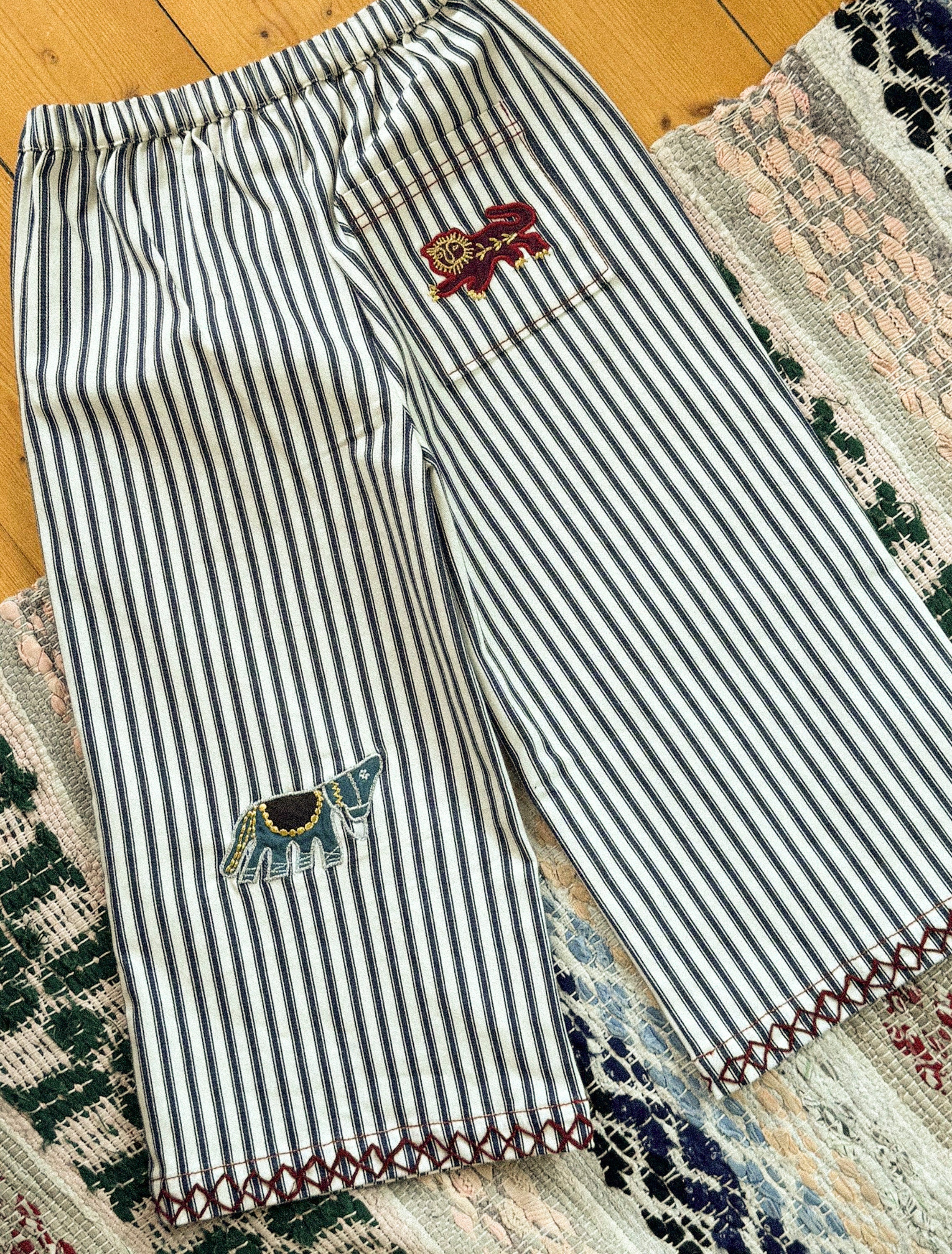 Saxo Mini Pants in Milk Stripe - Image 5
