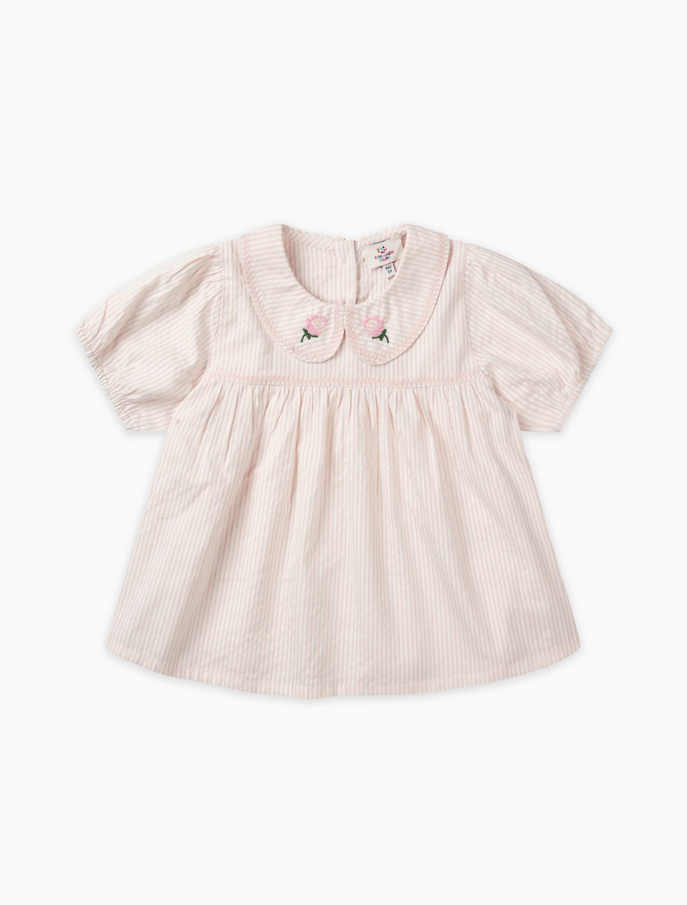 Seersucker Blouse in Dusty Rose/Cream Stripe