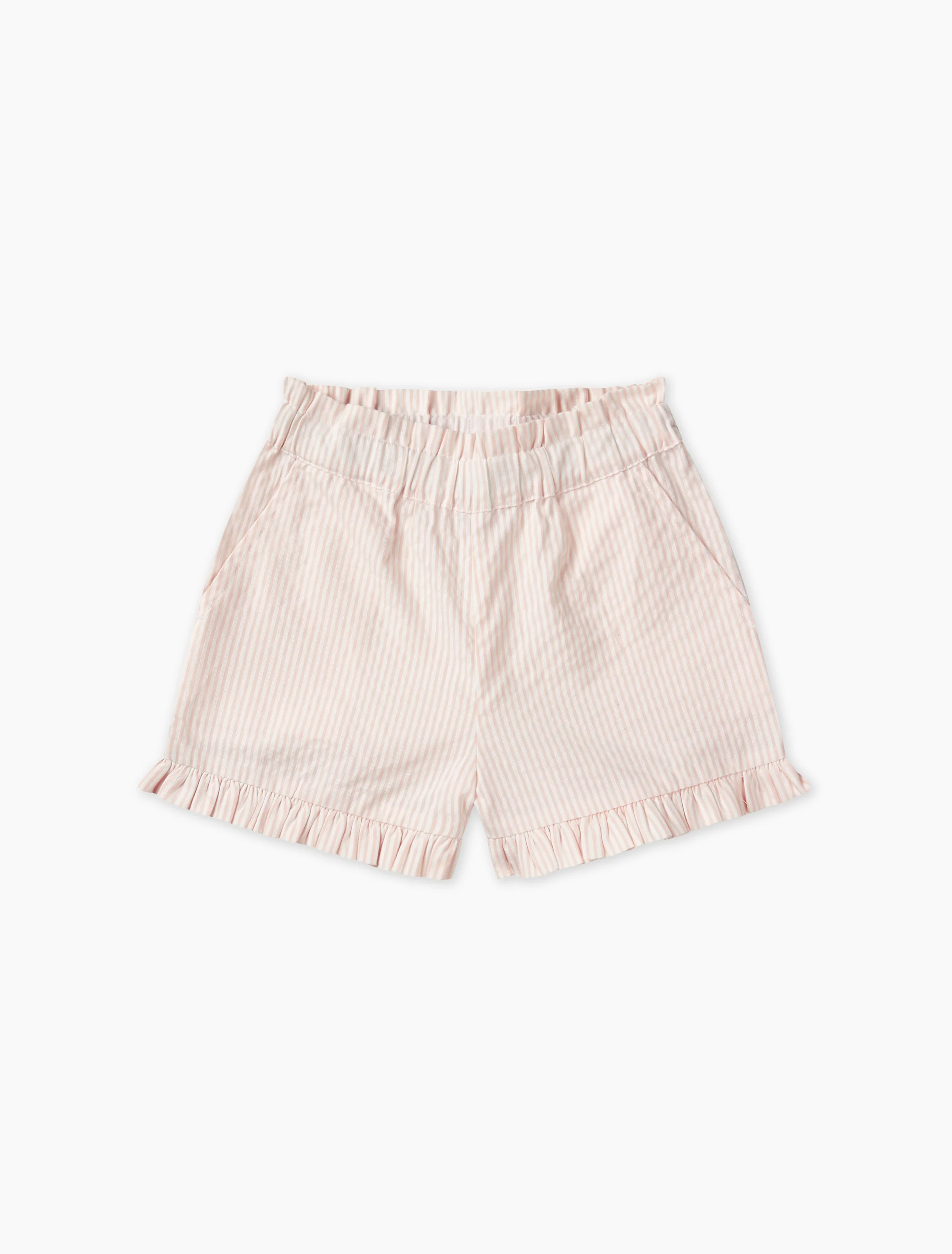 Seersucker Girly Shorts in Dusty Rose/Cream Stripe