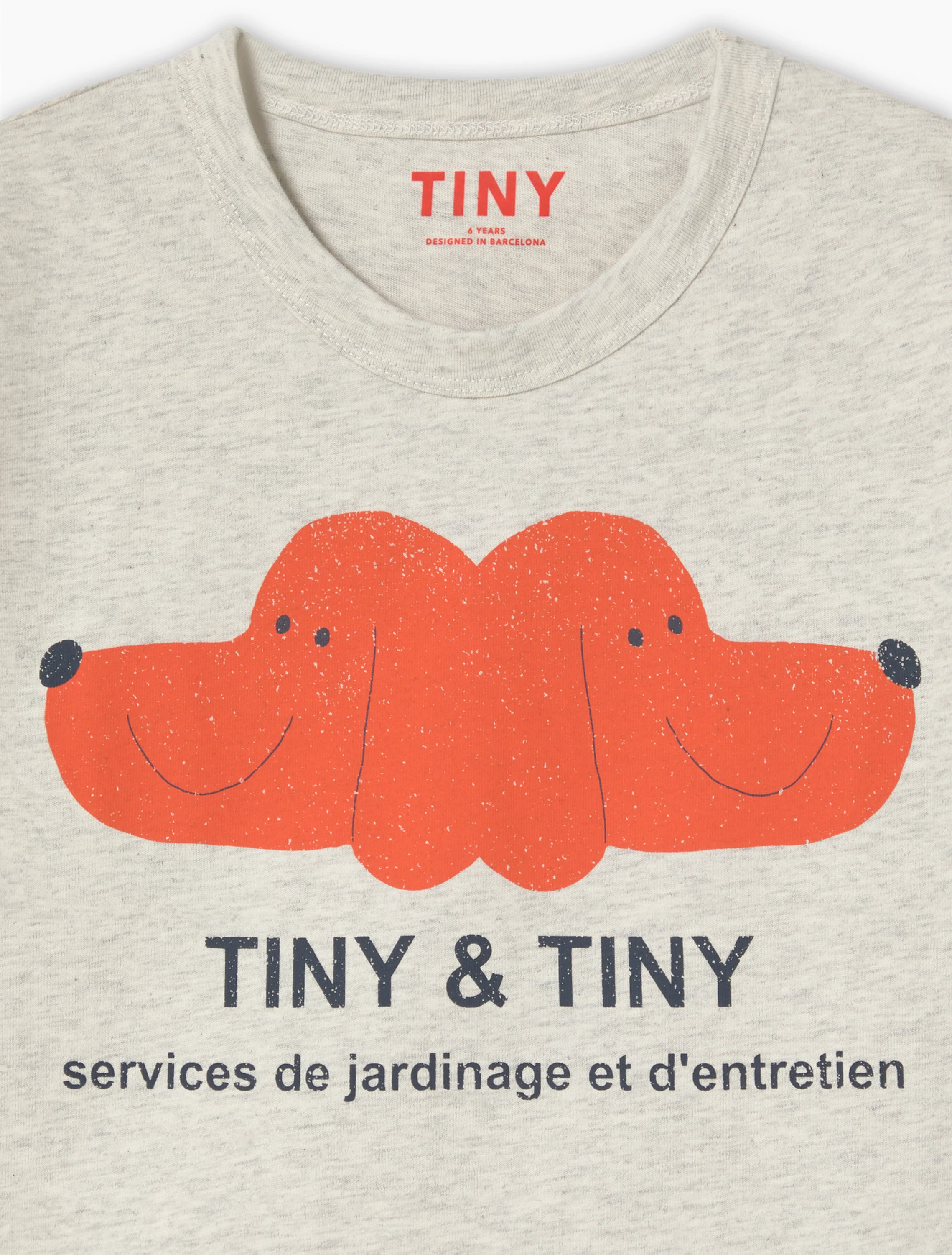 Tiny&Tiny Graphic Tee in Cream Heather - Image 4