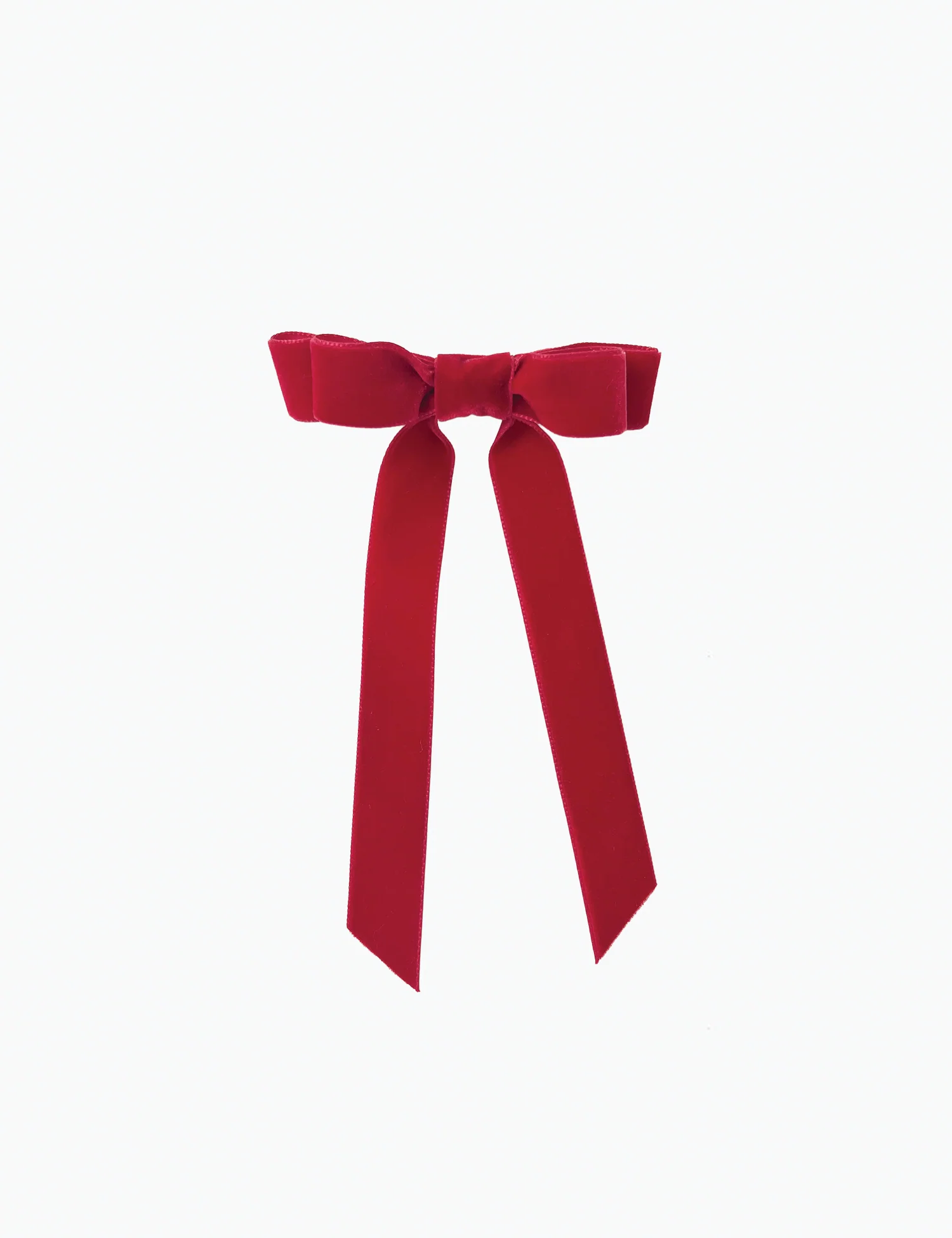 Velvet Hair Clip in Classic Red Large
