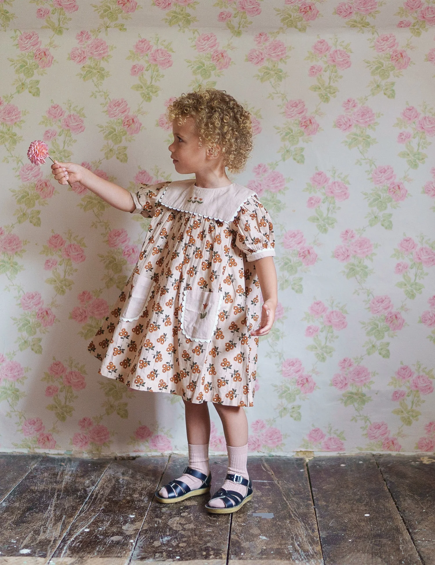 Winnie Dress in Marigold Floral - Image 2