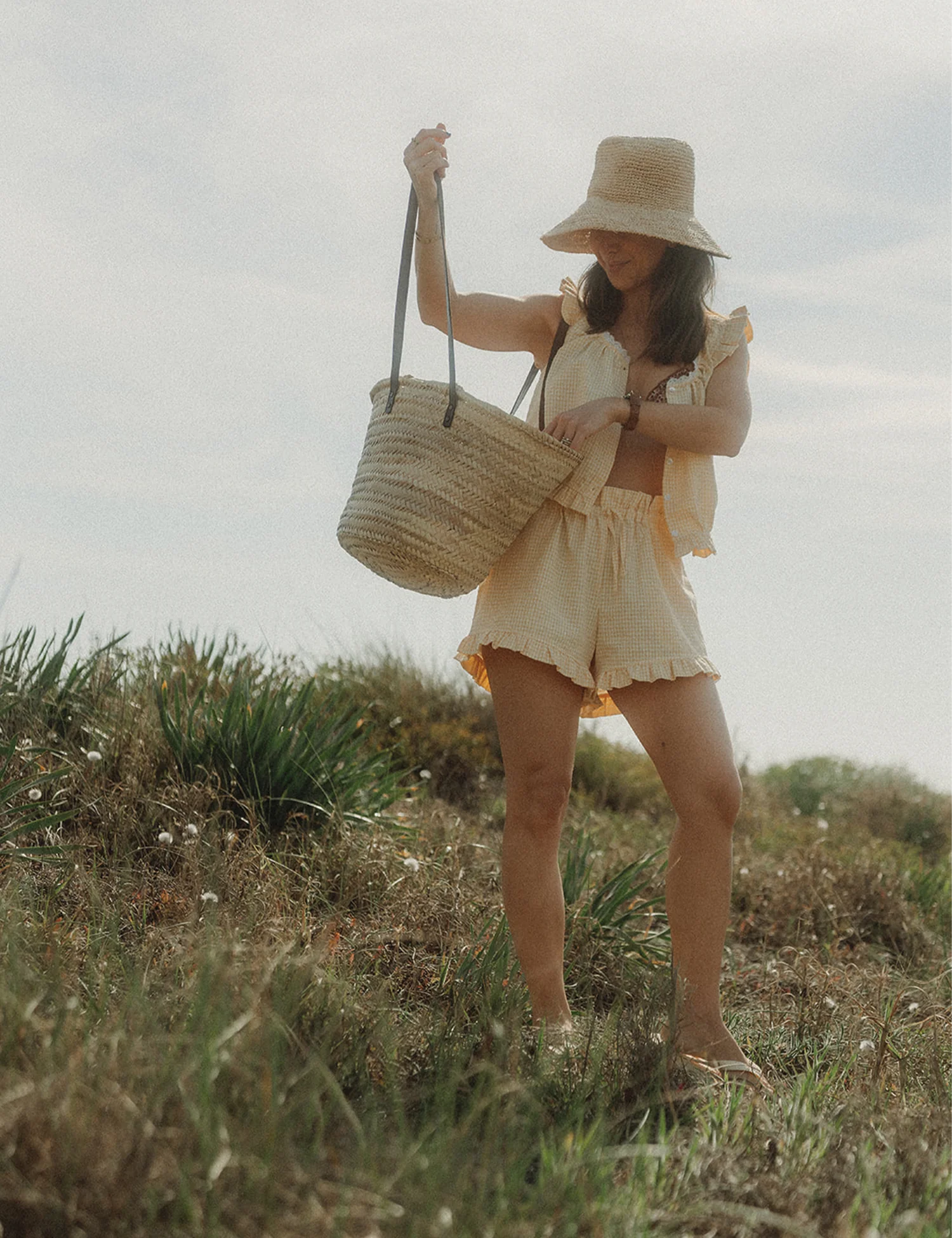 Women's Marigold Pajama Set in Buttercup Yellow Gingham - Image 6