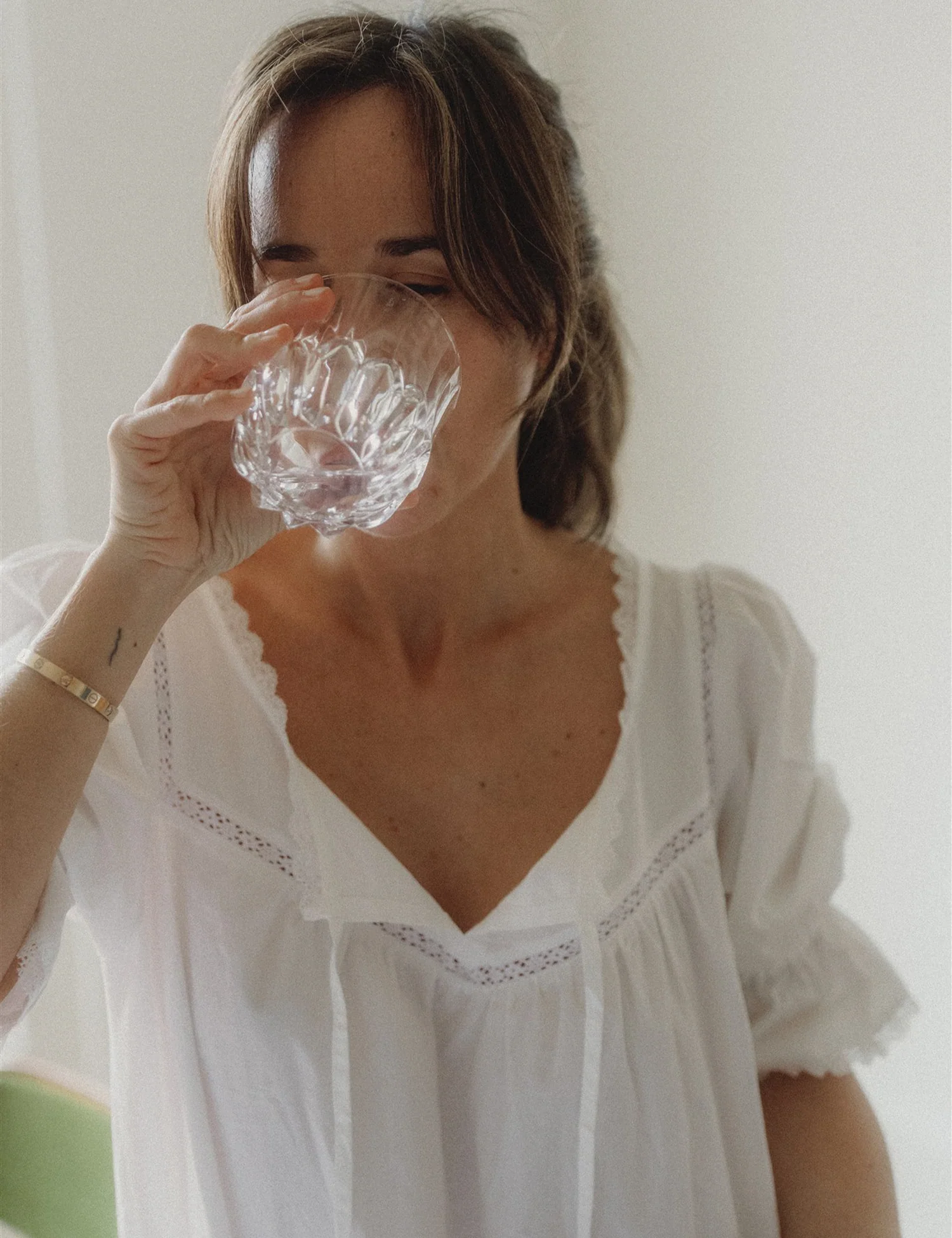 Women's Peony Nightgown in Timeless White - Image 6