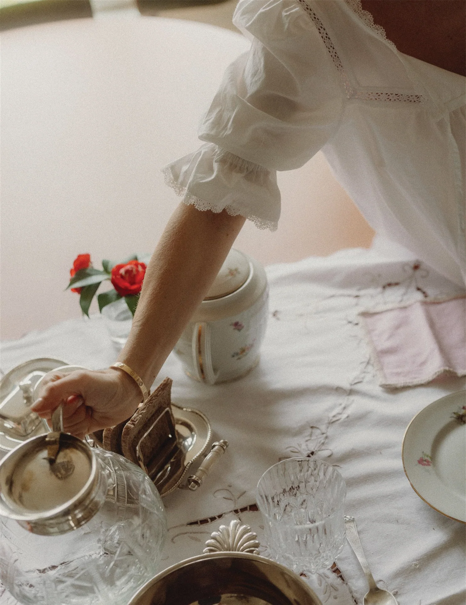 Women's Peony Nightgown in Timeless White - Image 7